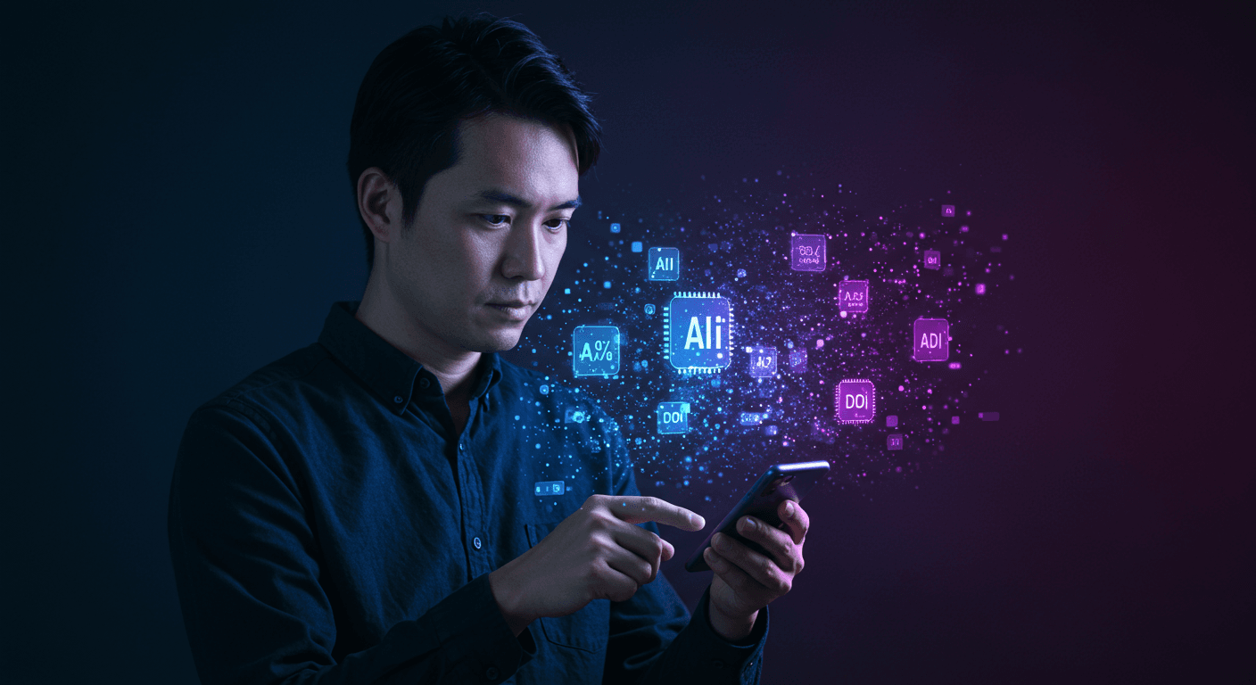 チャットを通じて知識を深める様子